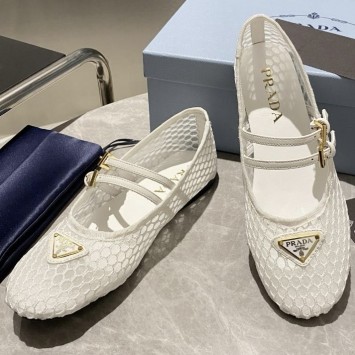 Сетчатые балетки Prada Mary Jane