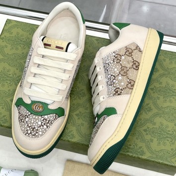 Кроссовки Gucci Screenerс с кристаллами PREMIUM качества
