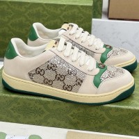Кроссовки Gucci Screenerс с кристаллами PREMIUM качества