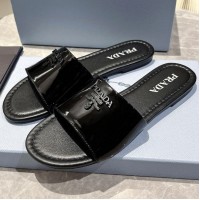 Кожаные шлепанцы Prada с логотипом PREMIUM качества