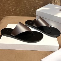 Кожаные шлепанцы The Row PREMIUM качества