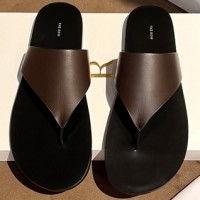 Кожаные шлепанцы The Row PREMIUM качества