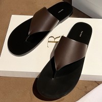 Кожаные шлепанцы The Row PREMIUM качества