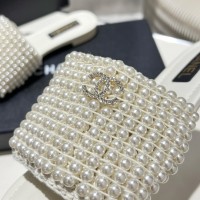 Сандалии Chanel с жемчужными бусинами PREMIUM качества