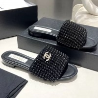 Сандалии Chanel с жемчужными бусинами PREMIUM качества