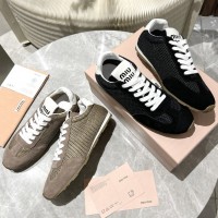 Комбинированные кроссовки Miu Miu с логотипом PREMIUM качества