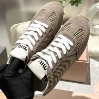 Комбинированные кроссовки Miu Miu с логотипом PREMIUM качества