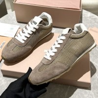 Комбинированные кроссовки Miu Miu с логотипом PREMIUM качества