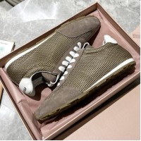 Комбинированные кроссовки Miu Miu с логотипом PREMIUM качества