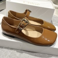 Лакированные балетки Chloe с пряжкой PREMIUM качества