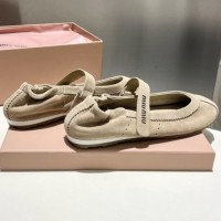 Замшевые балетки Miu Miu с эластичной вставкой PREMIUM качества