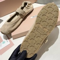 Замшевые балетки Miu Miu с эластичной вставкой PREMIUM качества