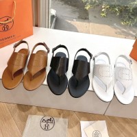 Босоножки Hermes с перфорированным логотипом PREMIUM качества