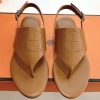 Босоножки Hermes с перфорированным логотипом PREMIUM качества
