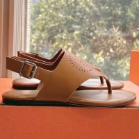 Босоножки Hermes с перфорированным логотипом PREMIUM качества