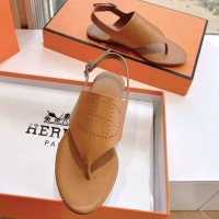 Босоножки Hermes с перфорированным логотипом PREMIUM качества