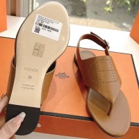Босоножки Hermes с перфорированным логотипом PREMIUM качества