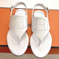 Босоножки Hermes с перфорированным логотипом PREMIUM качества
