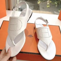Босоножки Hermes с перфорированным логотипом PREMIUM качества