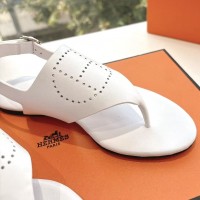 Босоножки Hermes с перфорированным логотипом PREMIUM качества