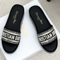 Шлепанцы Dior Dway на толстой подошве PREMIUM качества