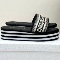 Шлепанцы Dior Dway на толстой подошве PREMIUM качества