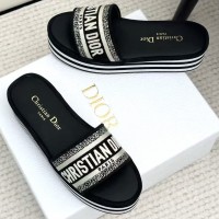 Шлепанцы Dior Dway на толстой подошве PREMIUM качества