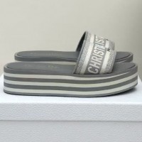 Шлепанцы Dior Dway на толстой подошве PREMIUM качества