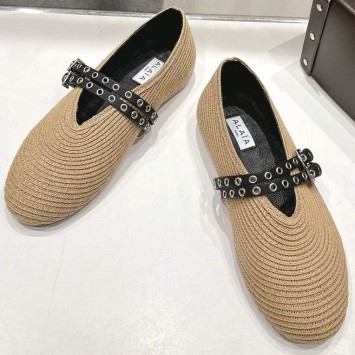 Балетки Alaïa из рафии PREMIUM качества