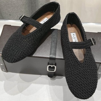 Балетки Alaïa из трикотажного люрекса PREMIUM качества