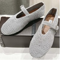 Балетки Alaïa из трикотажного люрекса PREMIUM качества