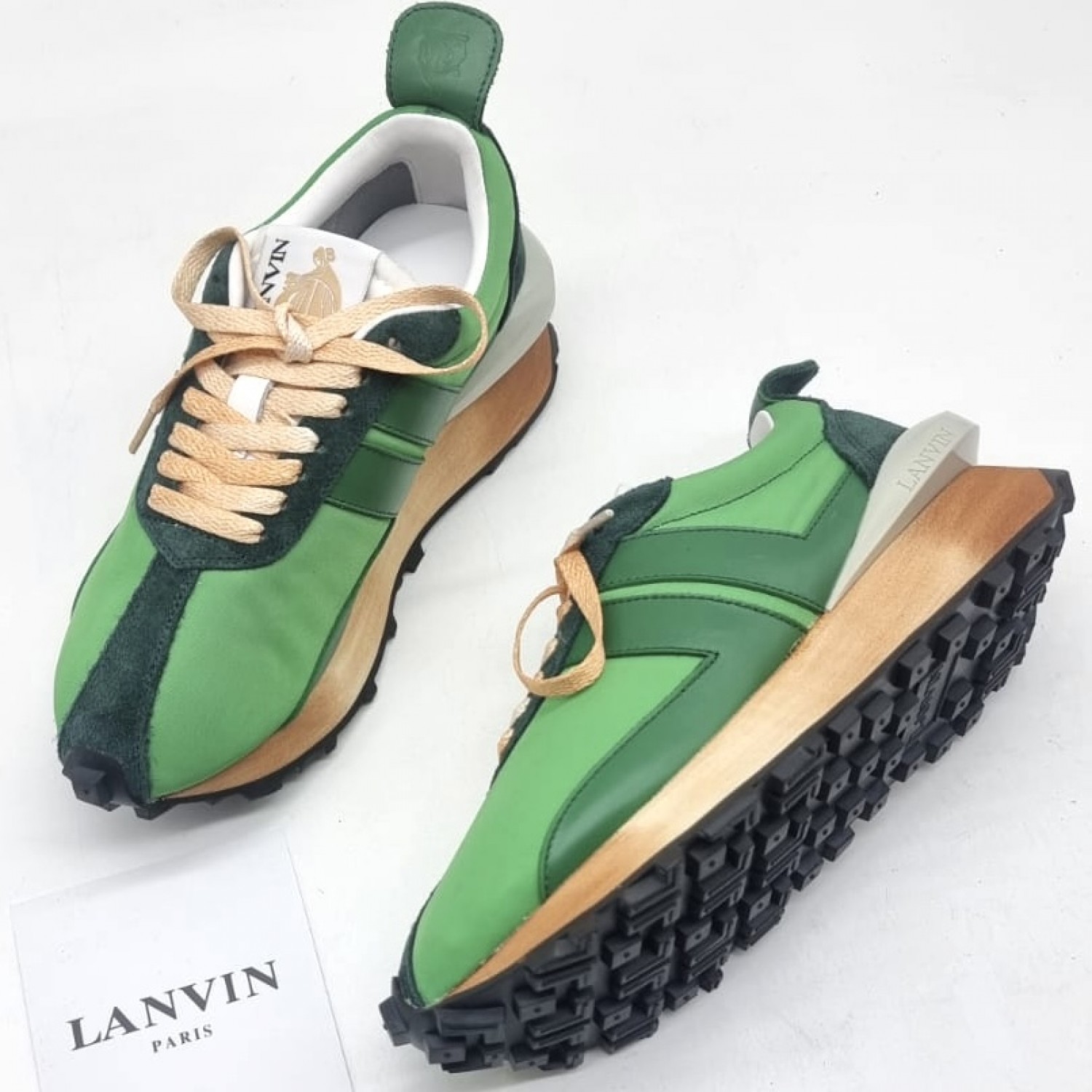 Кроссовки Lanvin зеленые