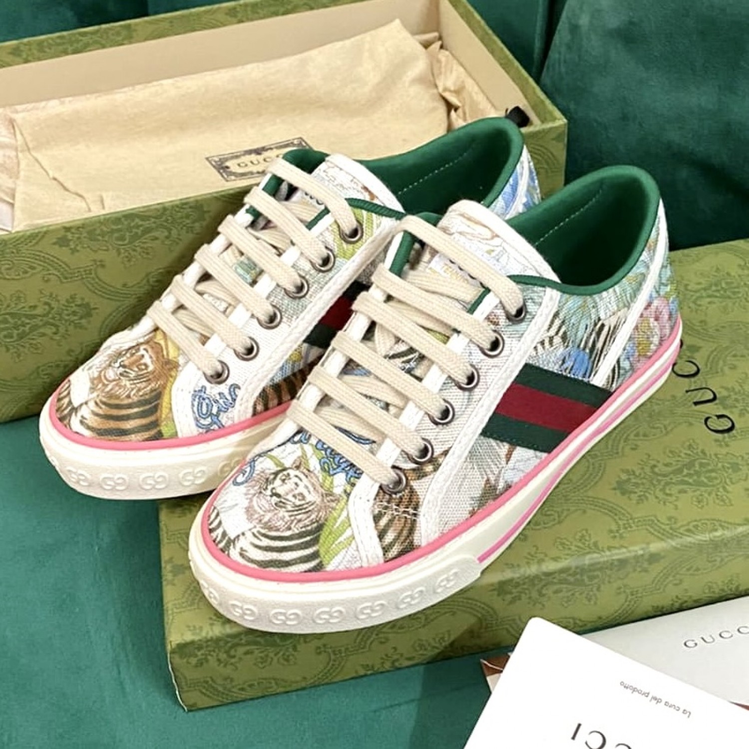 Gucci женские кеды Gucci Tiger Tennis 1977