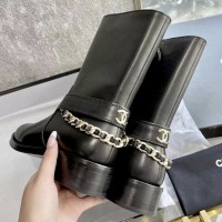 Кожаные ботинки Chanel PREMIUM качества