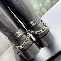 Кожаные сапоги Chanel PREMIUM качества