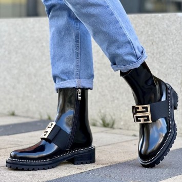 Кожаные ботинки Givenchy с пряжкой 4G