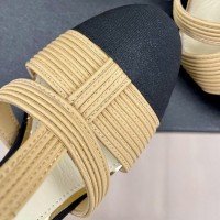 Кожаные босоножки Chanel на каблуке PREMIUM качества