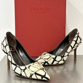 Туфли Valentino Toile Iconographe на шпильке PREMIUM качества