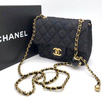 Джинсовая сумка Chanel с логотипом CC