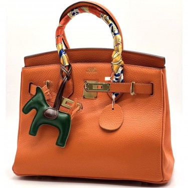 Сумка Hermes с брелоком и платком