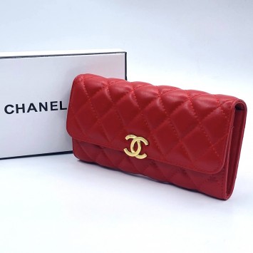 Кожаный кошелек Chanel с логотипом