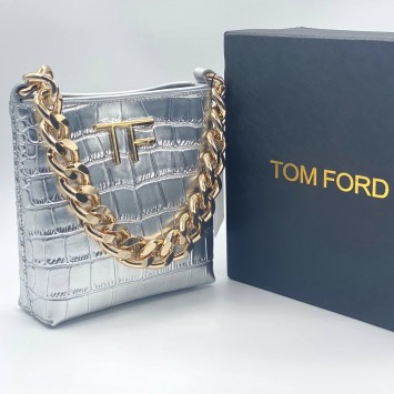 Мини-сумка Tom Ford с тиснением под кожу рептилии