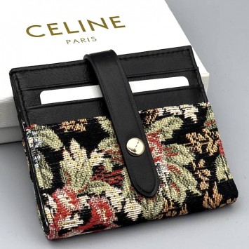 Кожаный футляр Celine для кредитных карт