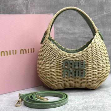 Плетеная сумка-хобо Miu Miu Wander