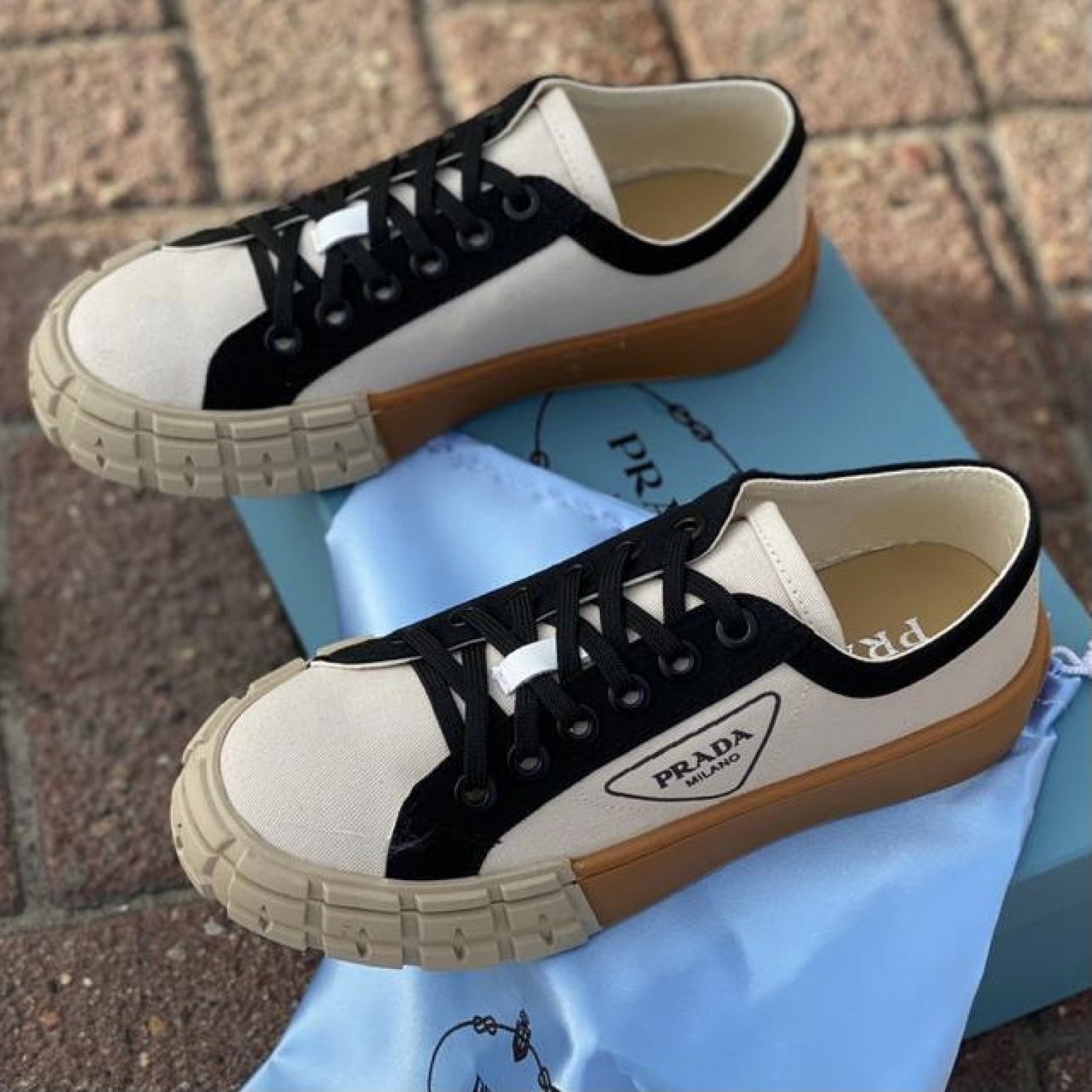 prada wheel velcro sneakers
